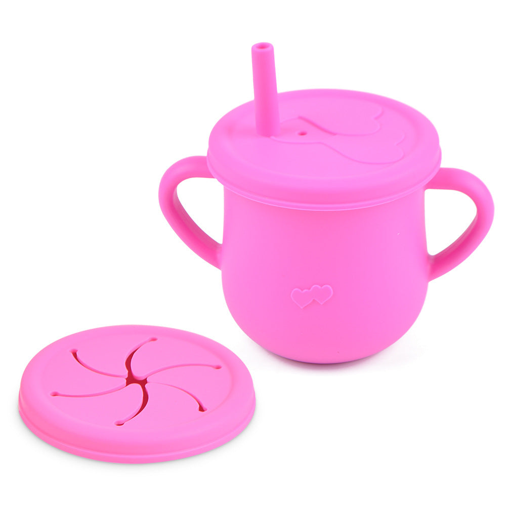 Venta al por mayor Suministros para bebés de taza de bocadillos para niños de silicona